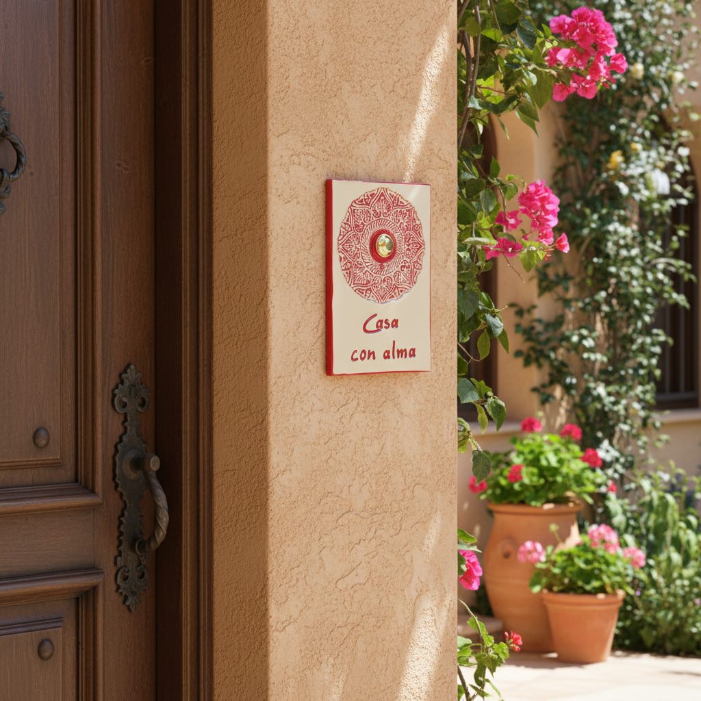 Türschild, Namensschild aus Keramik,von Hand gefertigt ind bemalt. Unikat