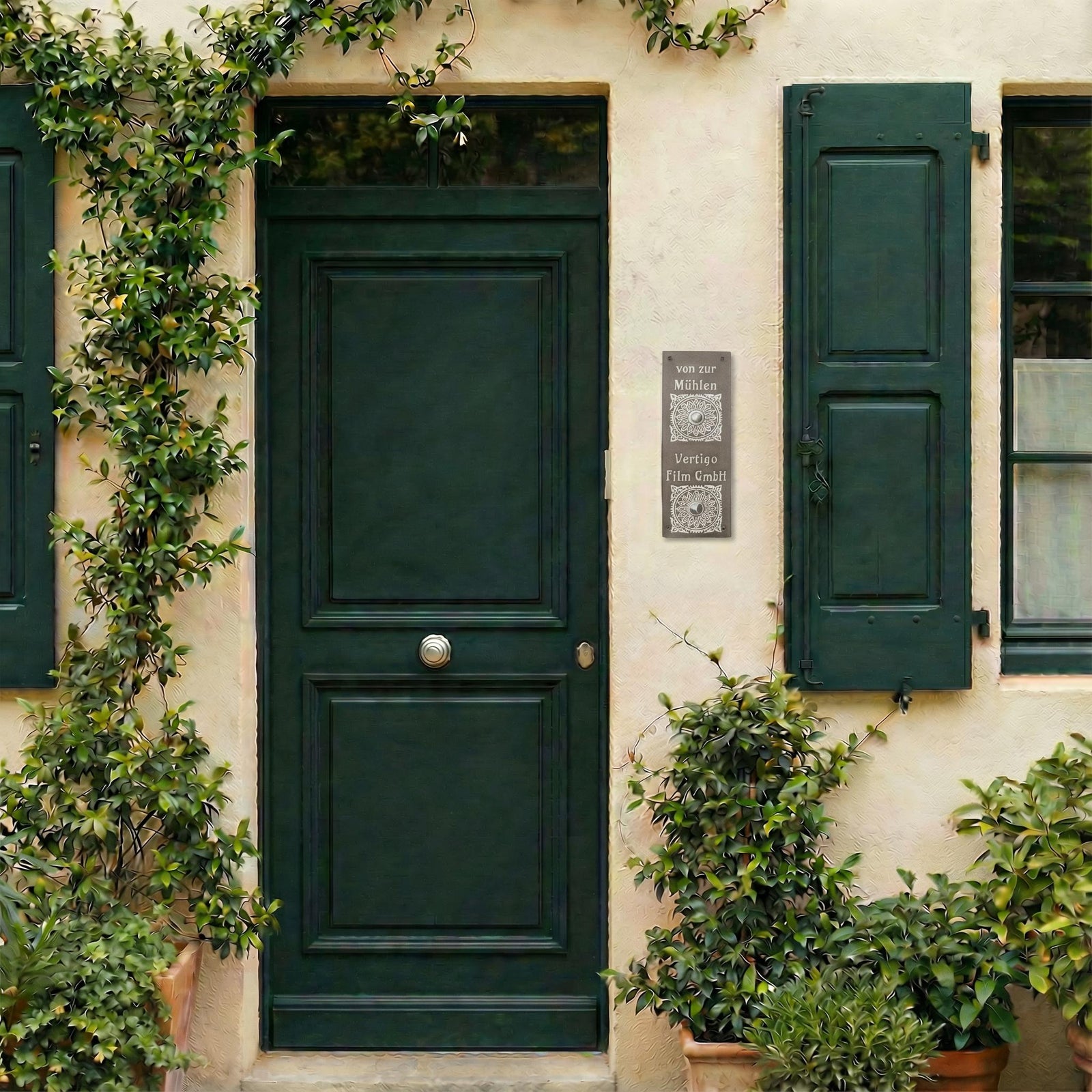 Handgefertigtes Türschild mit Klingelknöpfen und/oder Lichtschaltern, ca 30x14cm