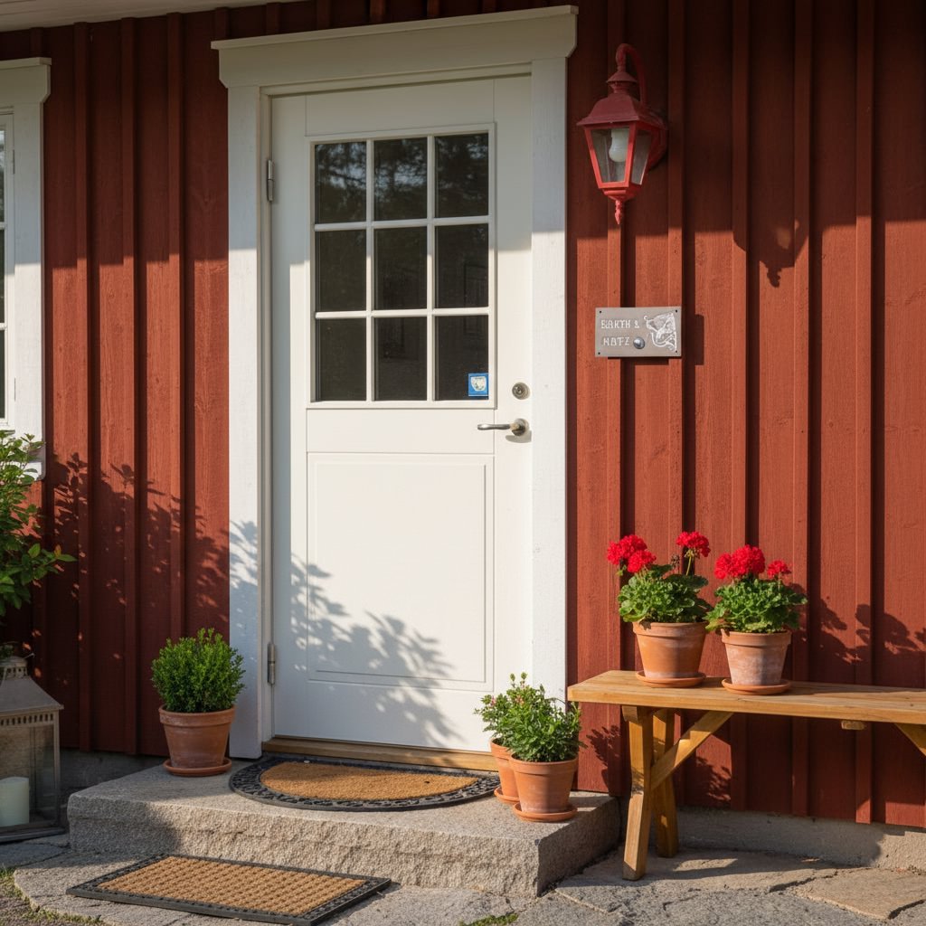 Elegantes Art Deco Türschild aus Keramik - Jugendstil Ornament - Personalisiert