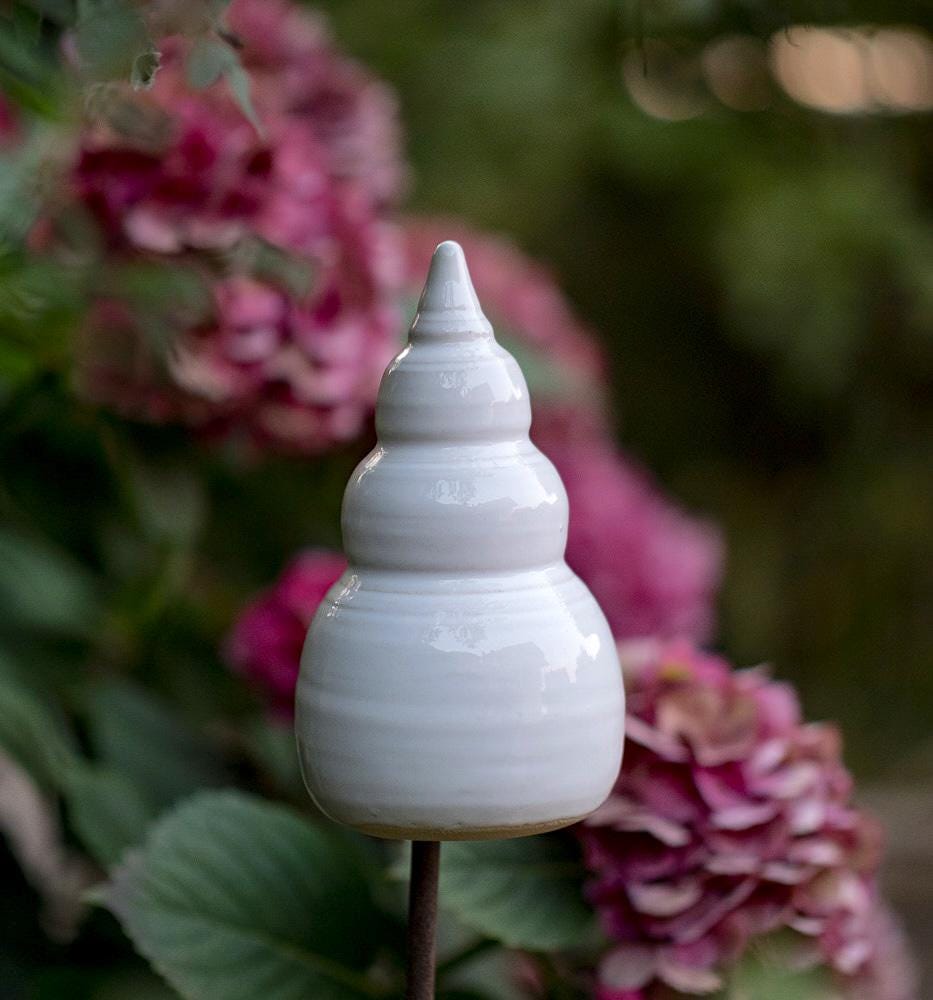 Gartenstecker, Beetstecker, Gartenspitze klein (ca 12 cm hoch ) - Keramikwerkstatt Johanna Brückner