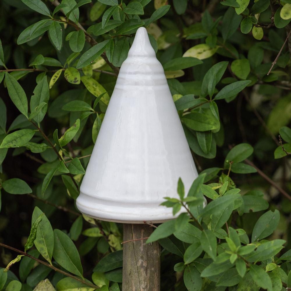 Gartenstecker, Beetstecker, Gartenspitze klein (ca 12 cm hoch ) weiß