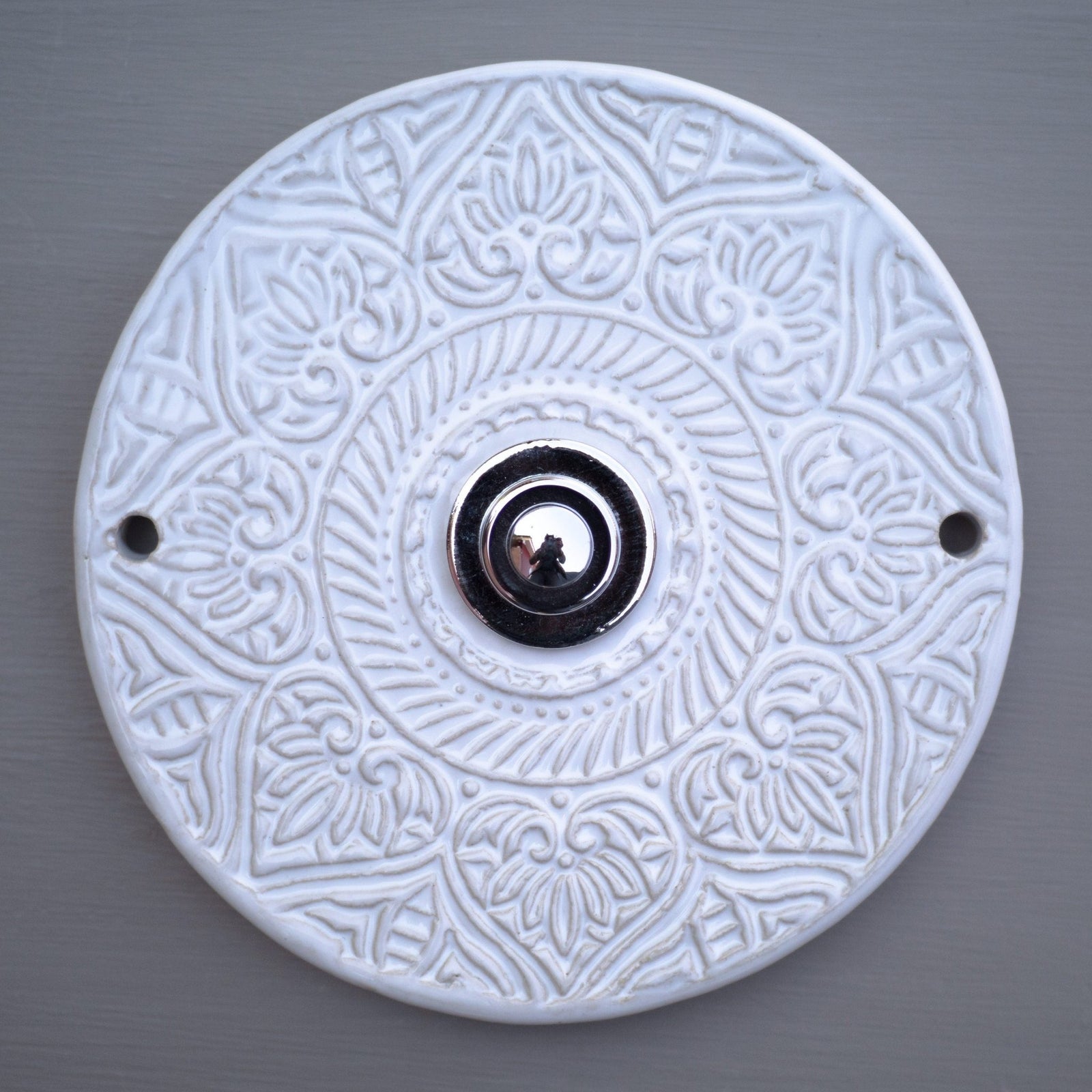 F Bell plate, ceramic bell sign (14-15 cm)