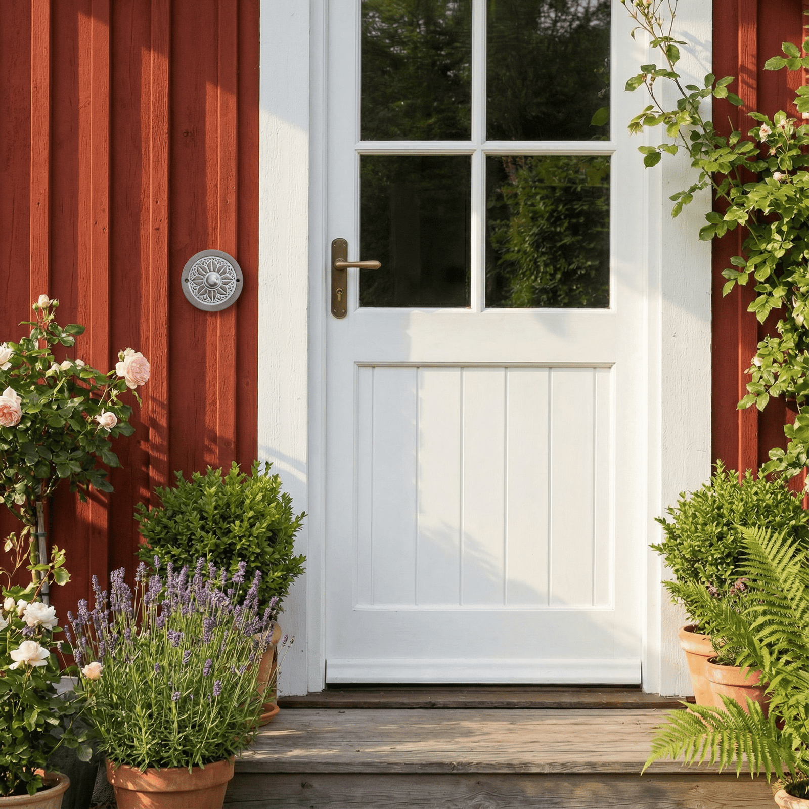 Handgefertigte, robuste Keramik-Klingelplatte – blau (11–12 cm) Maße? Siehe Beschreibung