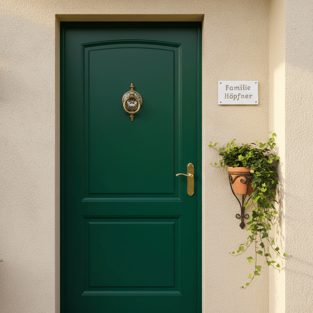 Handgefertigtes Türschild aus Keramik – Schlichtes Namensschild aus Keramik