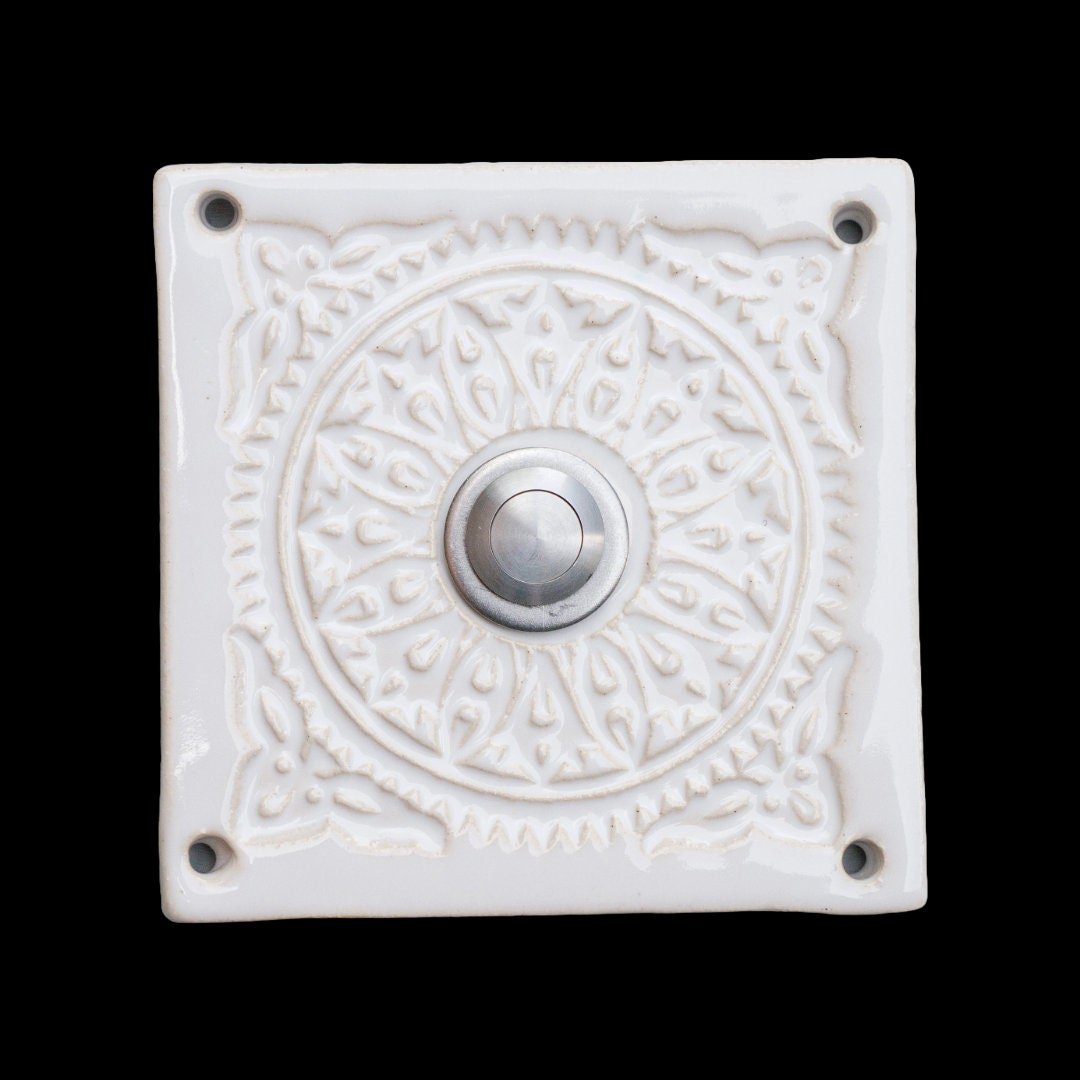 Klingelplatte, Klingelschild aus Keramik D (12x12cm cm -14x14 cm)