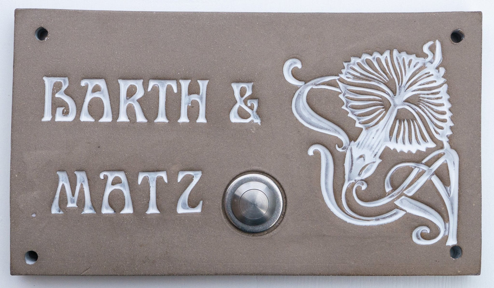 Türschild, Namensschild aus Keramik, 0E2 ca. 24 x16 cm