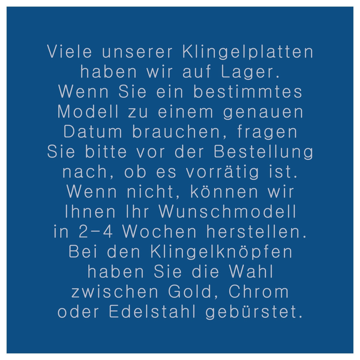 I Klingelplatte, Klingelschild aus Keramik (11x11cm cm -14x14 cm)