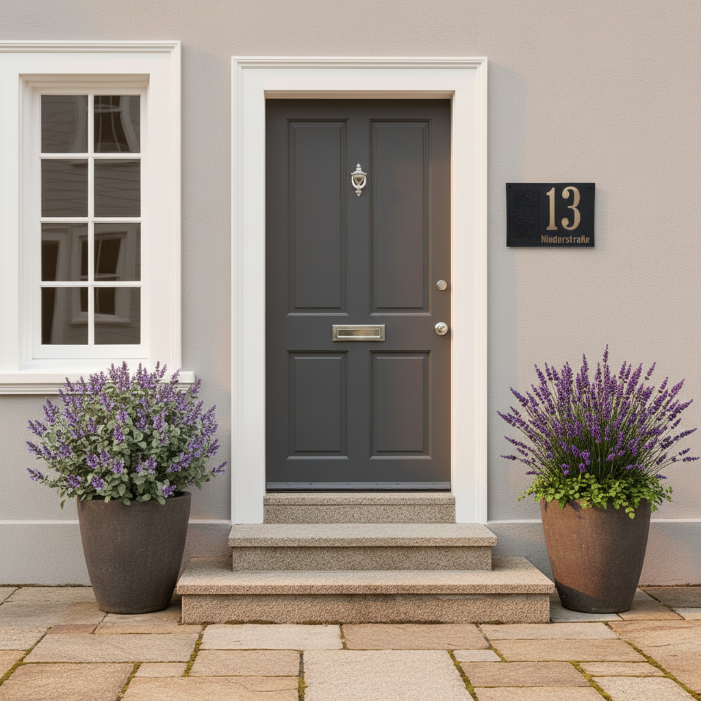 Handgefertigte Hausnummerntafel aus Keramik – Individuell &amp; langlebig, Maße*siehe Beschreibung