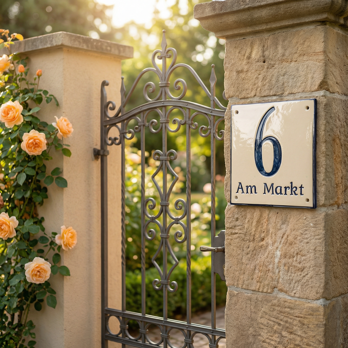 Hausnummer Schild – moderne Tafel für Außenbereich, Maße*siehe Beschreibung