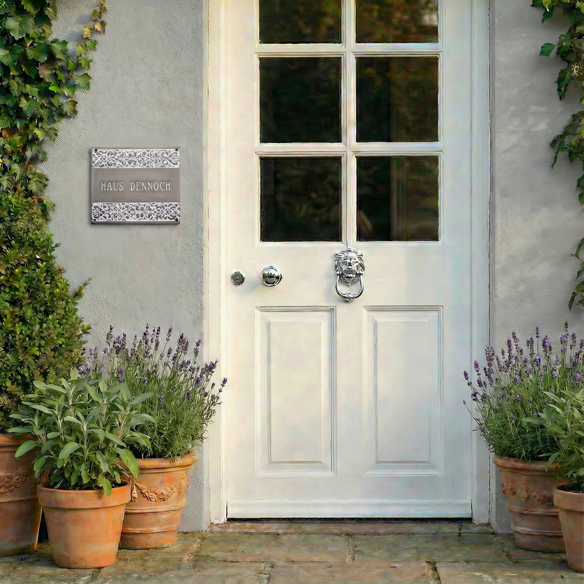 Handgemachtes Türschild aus Keramik – Namensschild ca. 27×23 cm
