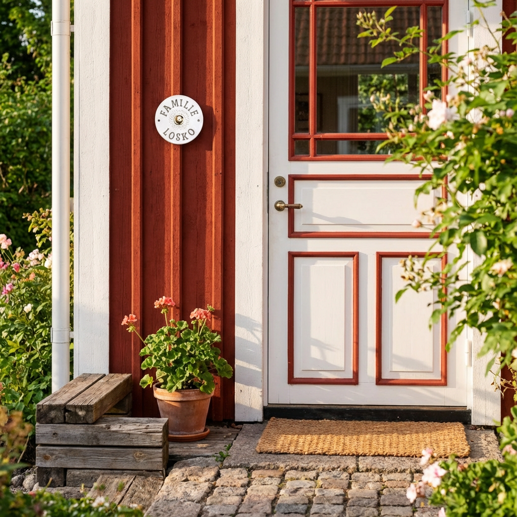 Handgefertigtes Türschild aus Keramik – ca. 14 cm