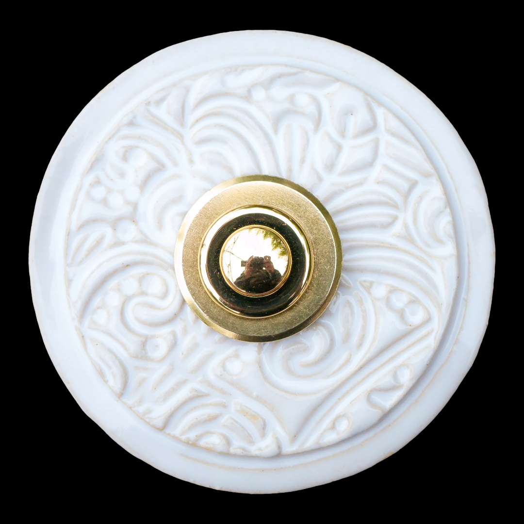 Handgefertigte Keramik-Klingelplatte , ca. 9–11 cm, Wetterfest und Frostbeständig  Maße? Siehe Beschreibung