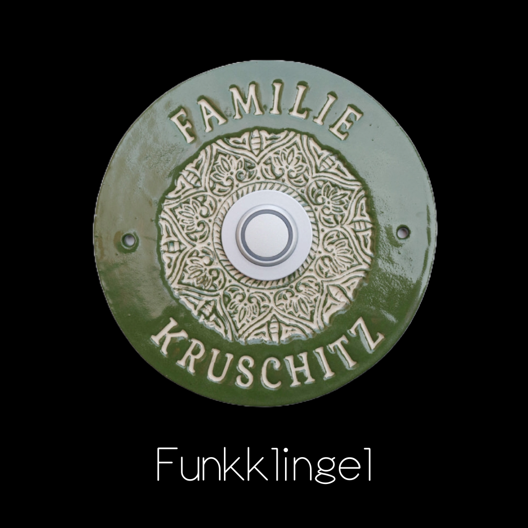 Funkklingel Namensschild