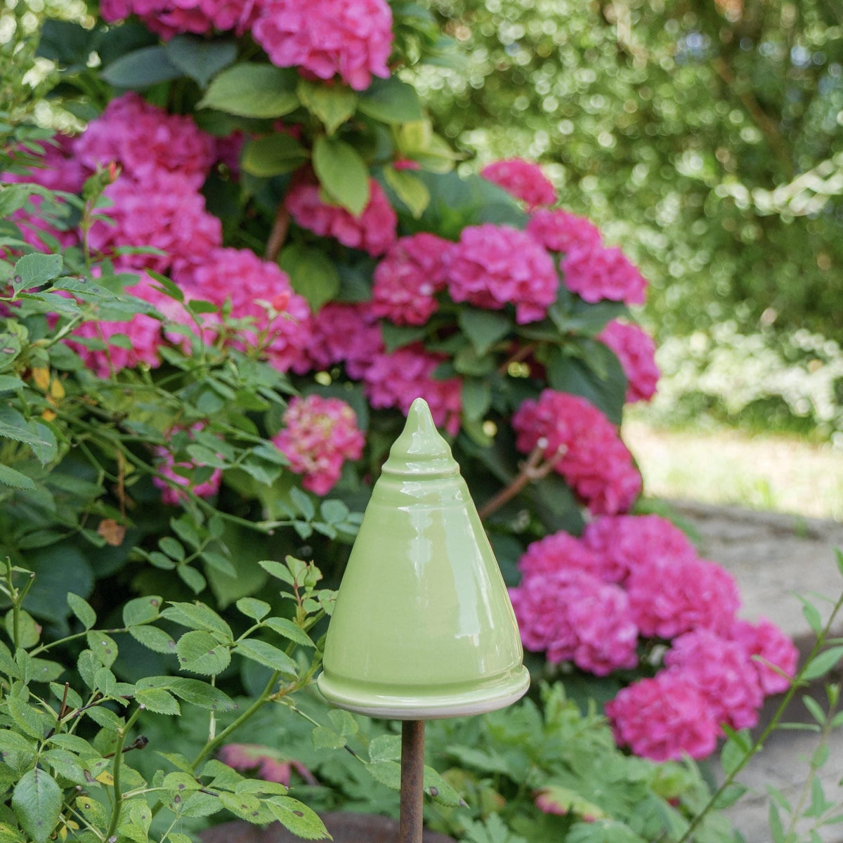 Gartenspitze,handgefertigt aus Keramik, ein Hingucker in Ihrem Garten,Auch schön als Geschenk für Gartenliebhaber - Keramikwerkstatt Johanna Brückner