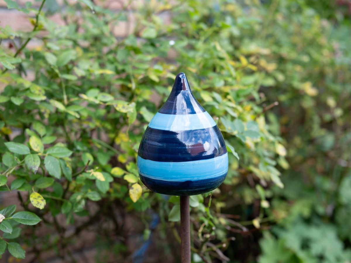 Gartenstecker, Beetstecker, Gartenspitze (ca 12 cm hoch, Öffnung 2 - 3 cm ) - Keramikwerkstatt Johanna Brückner