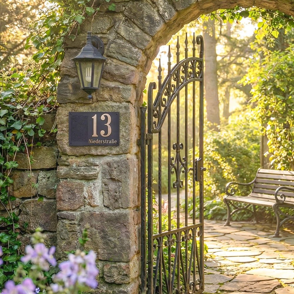 Handgefertigte Hausnummerntafel aus Keramik – Individuell &amp; langlebig