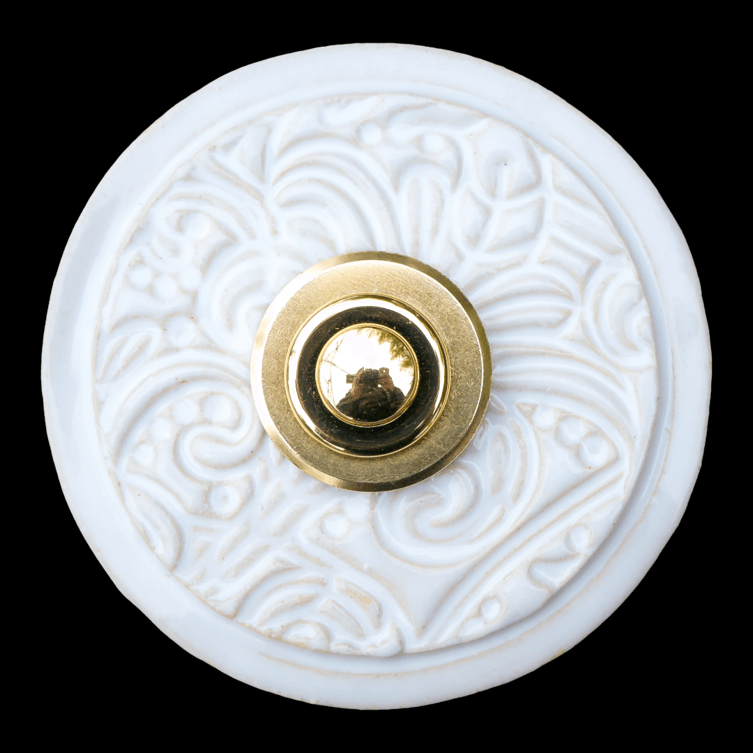 Handgefertigte Keramik-Klingelplatte , ca. 9–11 cm, Wetterfest und Frostbeständig Maße? Siehe Beschreibung - Keramikwerkstatt Johanna Brückner