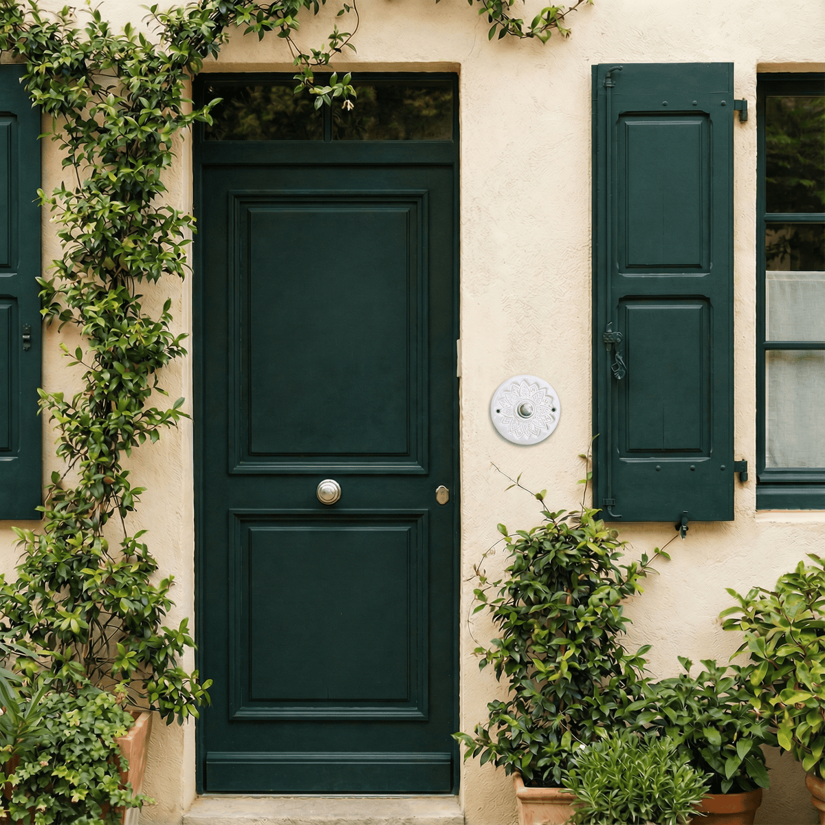 Handgefertigte Klingelplatte / Klingelschild aus Keramik – (11–12 cm), wetter- &amp; frostfest  Maße? Siehe Beschreibung