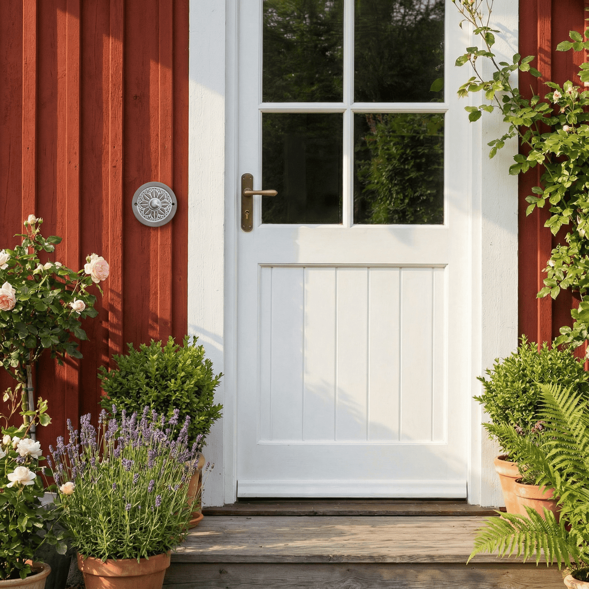 Handgefertigte, robuste Keramik-Klingelplatte – blau (11–12 cm)  Maße? Siehe Beschreibung