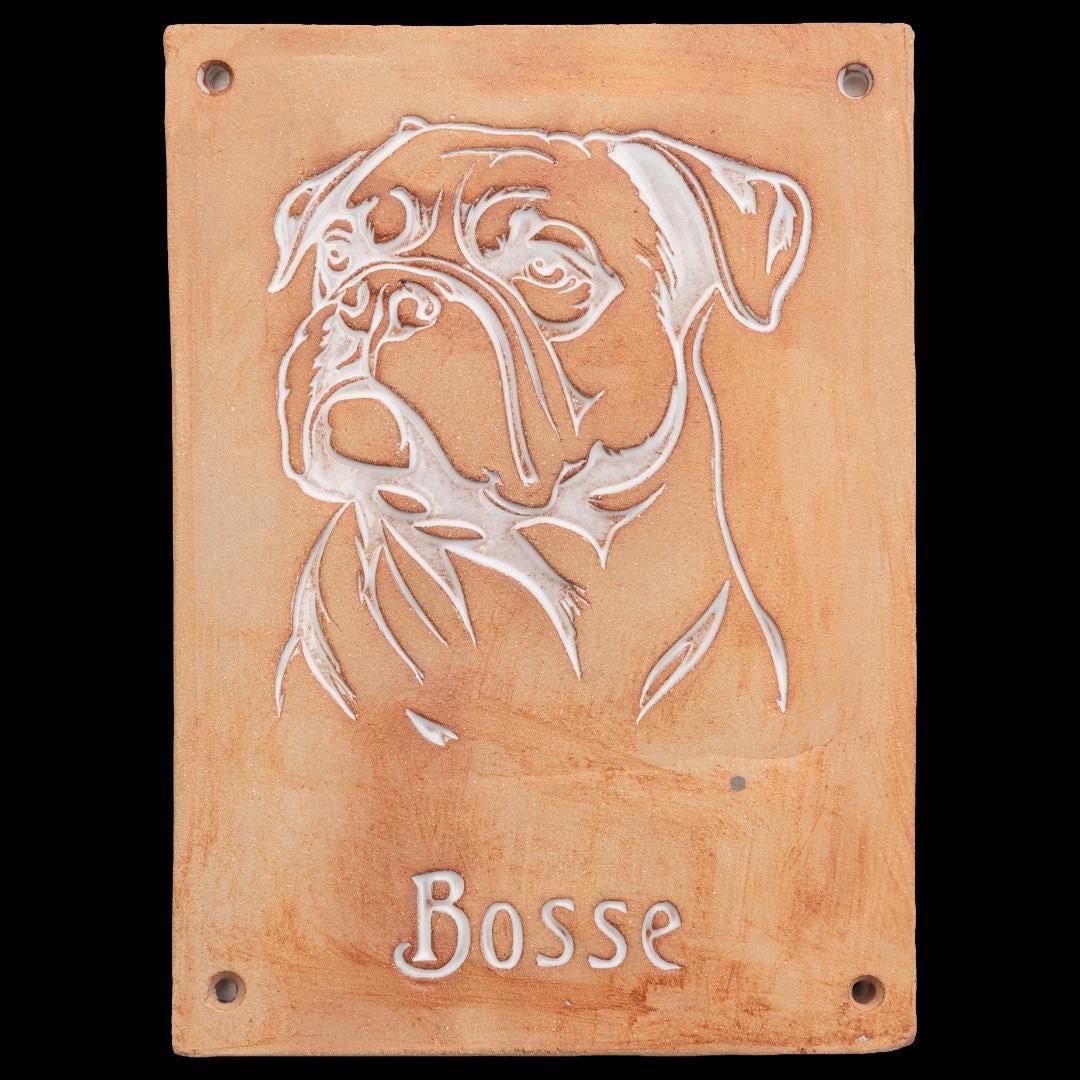 Handgefertigtes Keramik-Türschild mit optionaler Klingel – Handgefertigtes Keramik-Türschild mit optionaler Klingel