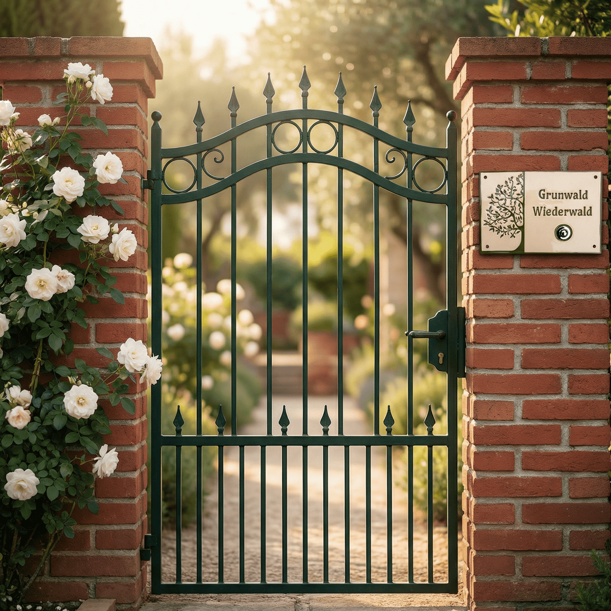Handgefertigtes Türschild aus Keramik – Familienschild mit Baum, Lebensbaum