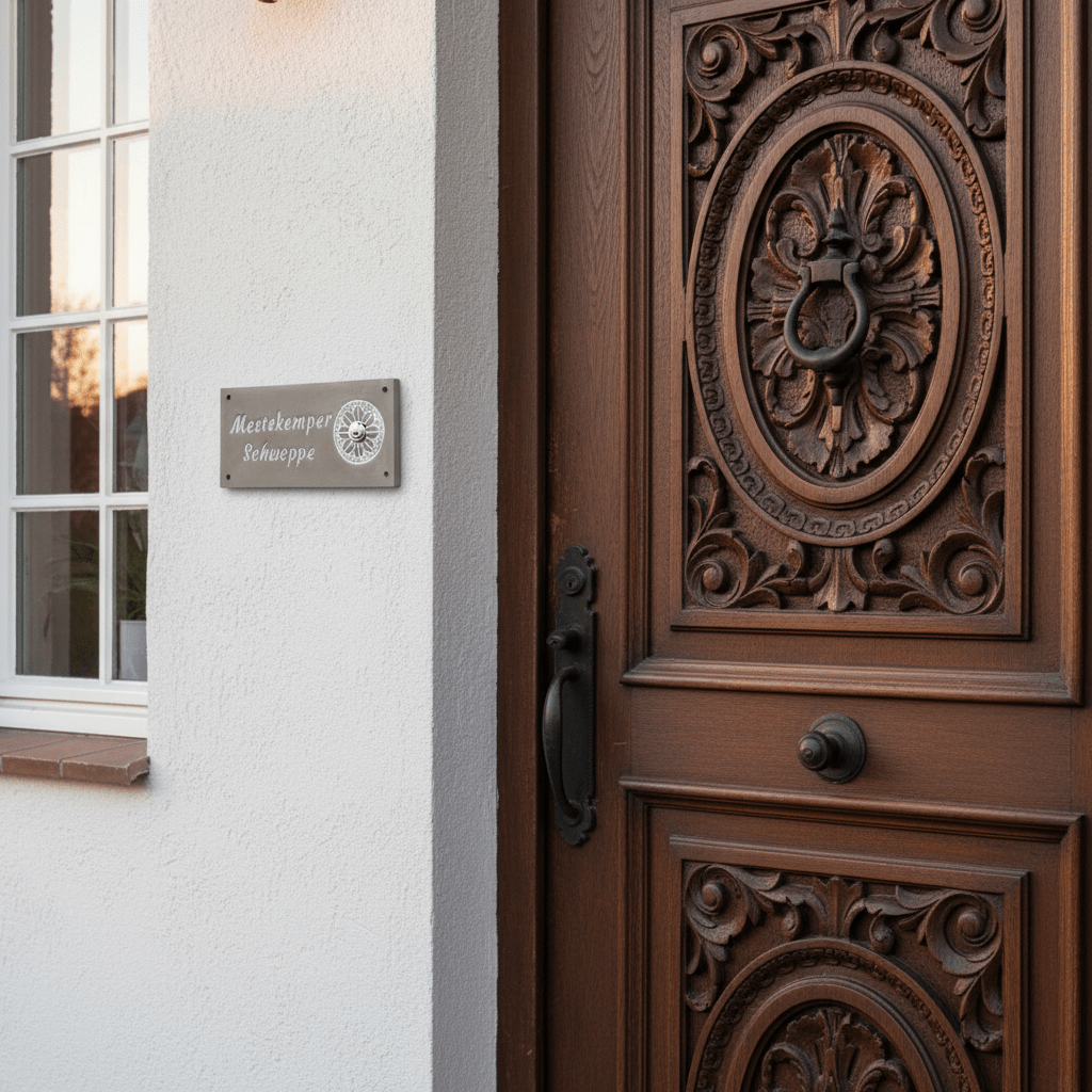 Handgefertigtes Türschild aus Keramik – Namensschild personalisierbar