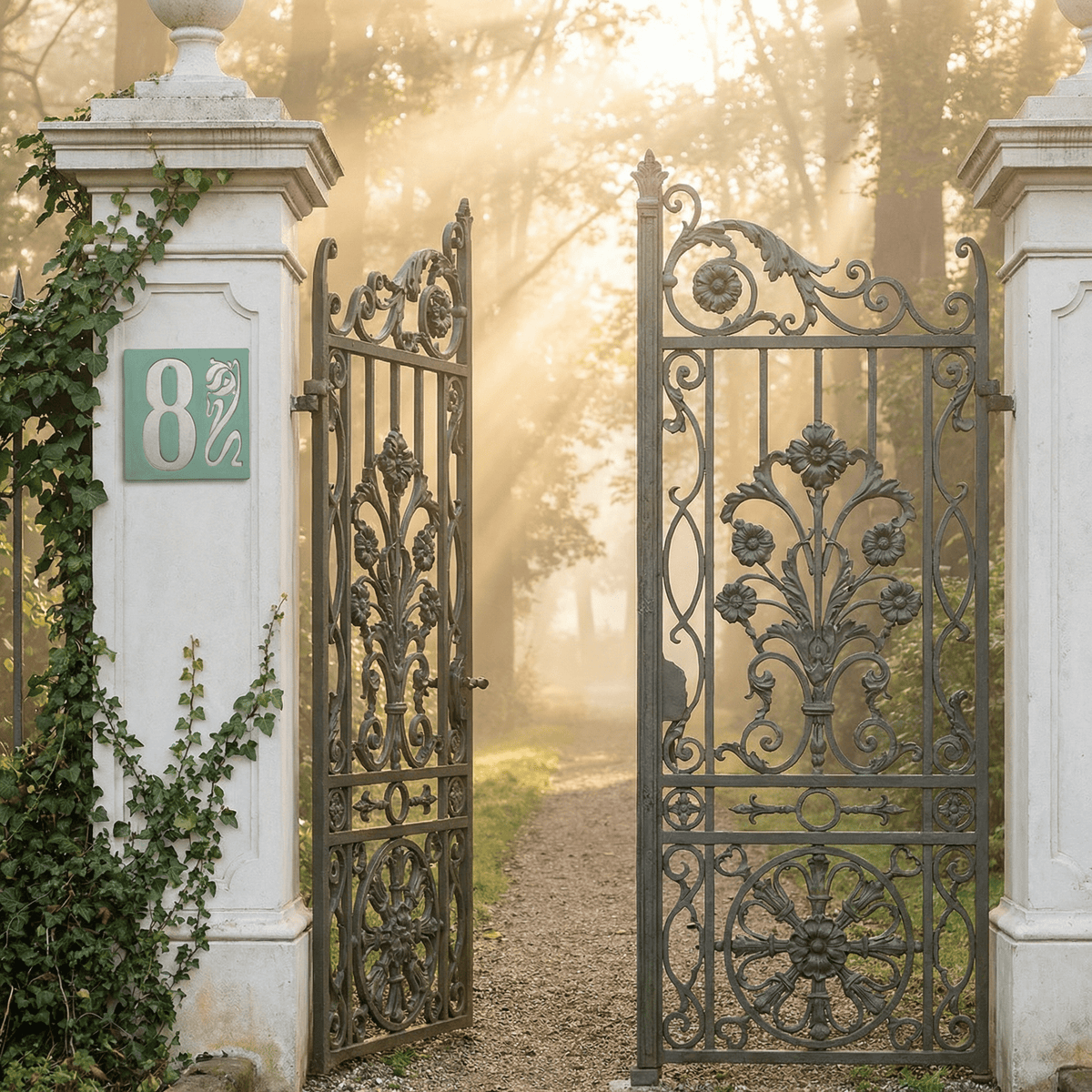 Handgemachte Hausnummer Tafel aus Keramik mit Tulpe – personalisierbar, wetterfest