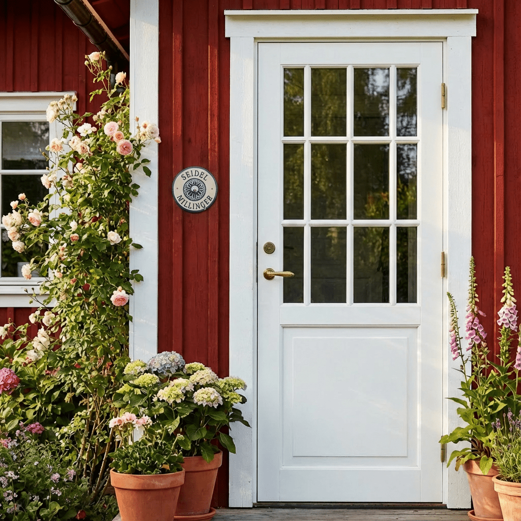 Handgemachte Klingelplatte aus Keramik – personalisiertes Klingelschild ca. 18 cm, wetterfest