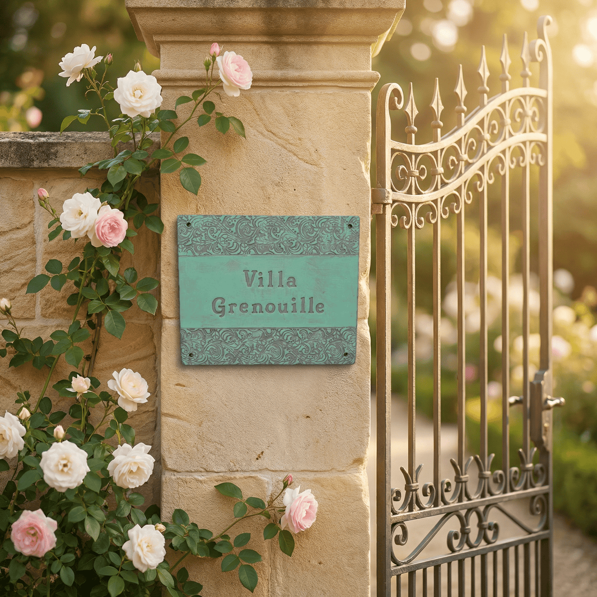 Handgemachtes Türschild aus Keramik – personalisiertes Namensschild, matte, wetterfeste Oberfläche