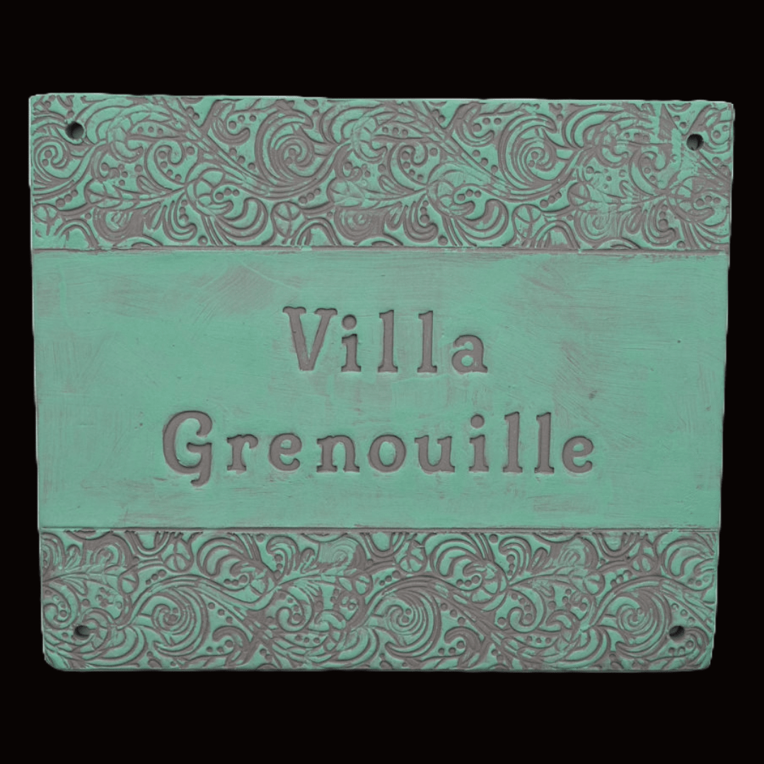 Handgemachtes Türschild aus Keramik – personalisiertes Namensschild, matte, wetterfeste Oberfläche