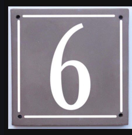 Hausnummer mit Rand,reserviert - Keramikwerkstatt Johanna Brückner