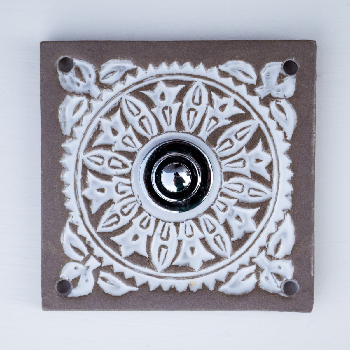 Klingelplatte, Klingelschild aus Keramik D (12x12cm cm -14x14 cm)