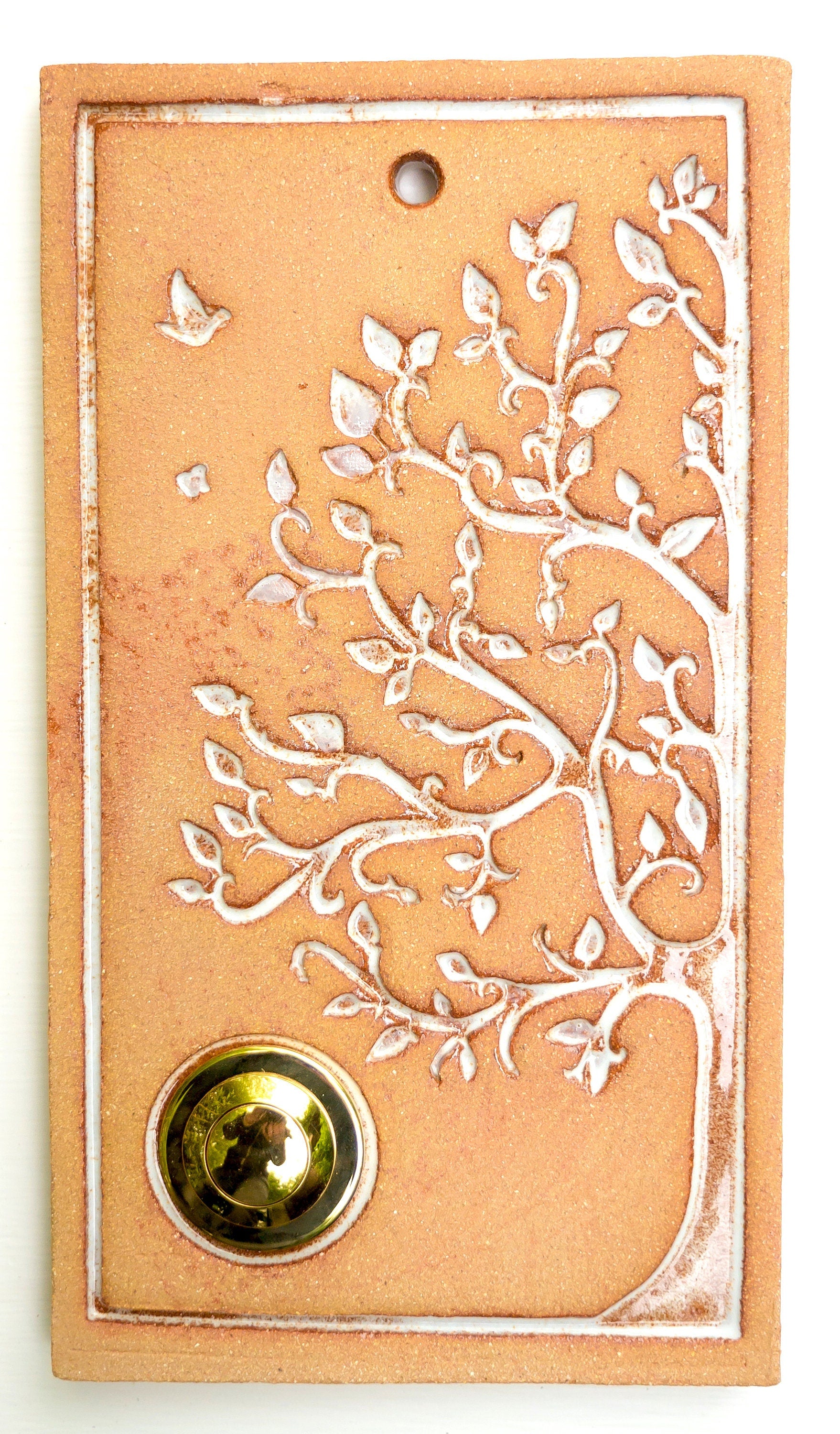 Klingelschild aus Keramik mit Baum, Lebensbaum N ( 21x15cm)