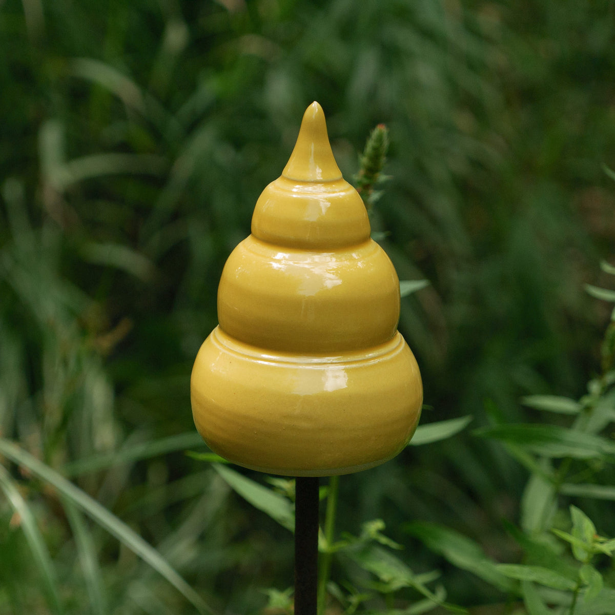 Beetstecker, Pfostenhocker h ca 12cm , Öffnung unten 2-3cm, gelb