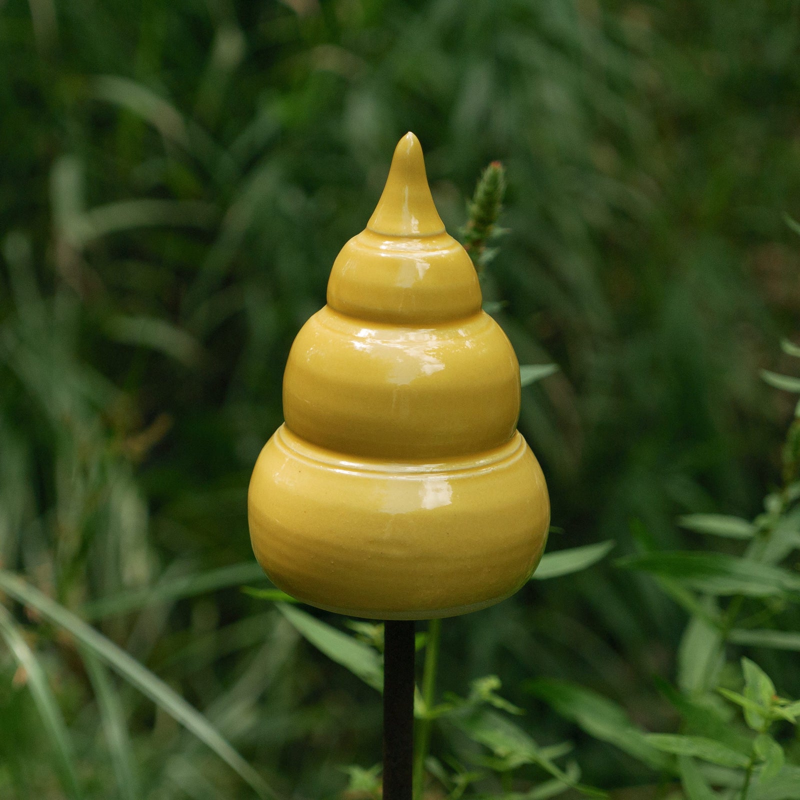 Beetstecker, Pfostenhocker h ca 12cm , Öffnung unten 2-3cm, gelb