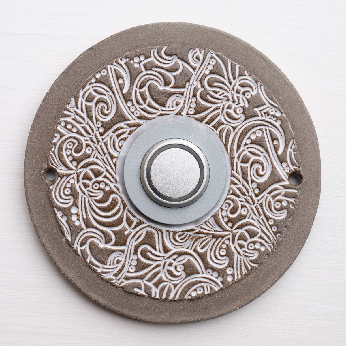 Funkklingelplatte, Funkklingelschild aus Keramik (ca 16cm im Durchmesser)