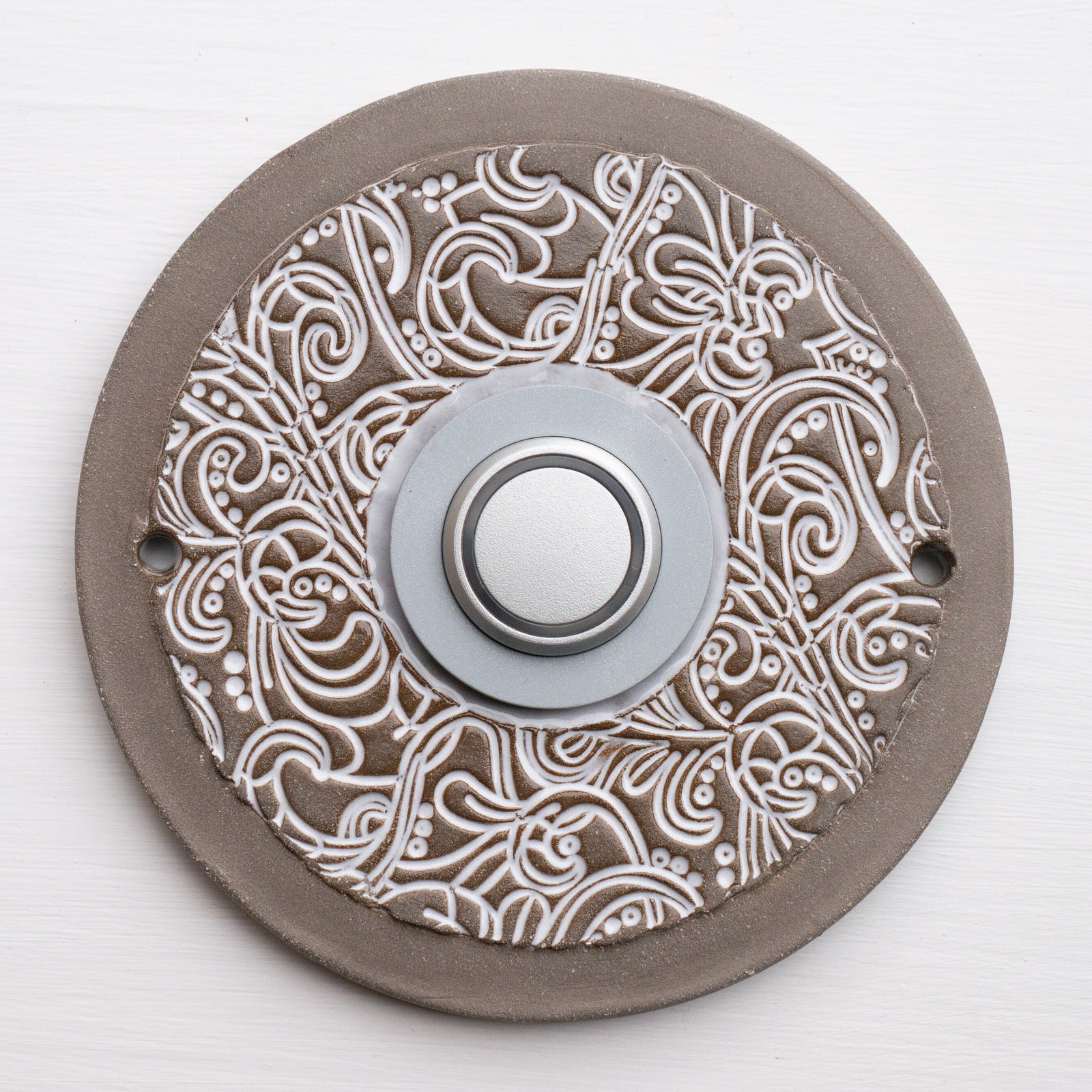 Funkklingelplatte, Funkklingelschild aus Keramik (ca 16cm im Durchmesser)