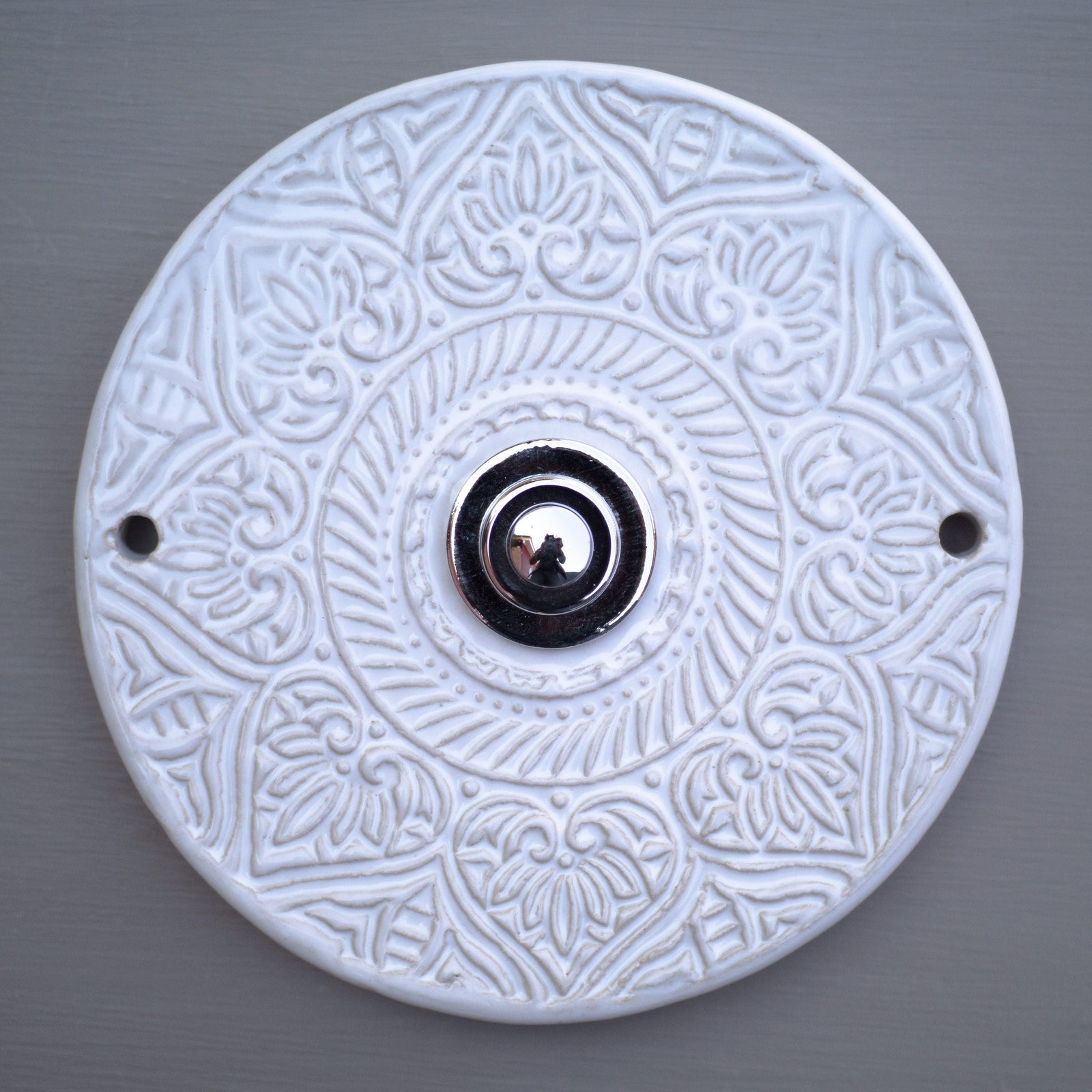 F Bell plate, ceramic bell sign (14-15 cm)