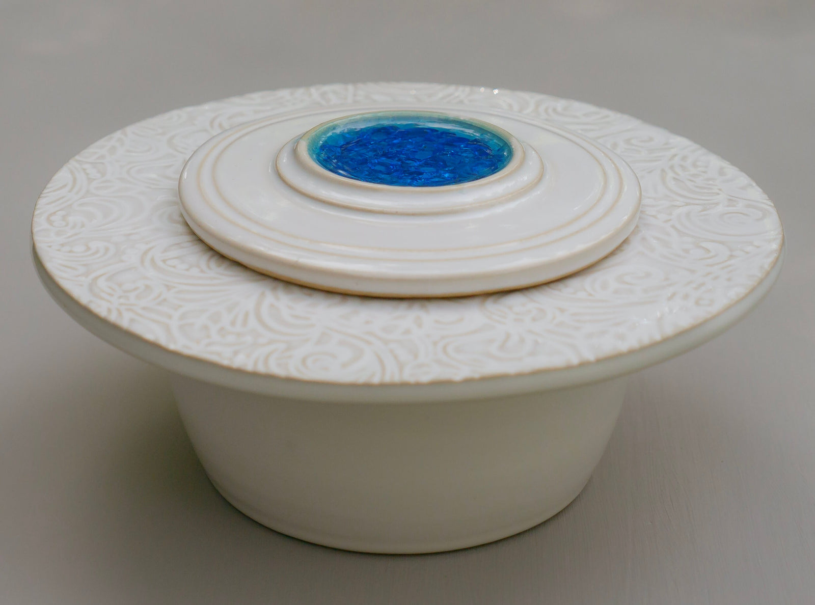 Tischfeuer/Feuerschale aus Keramik, klein