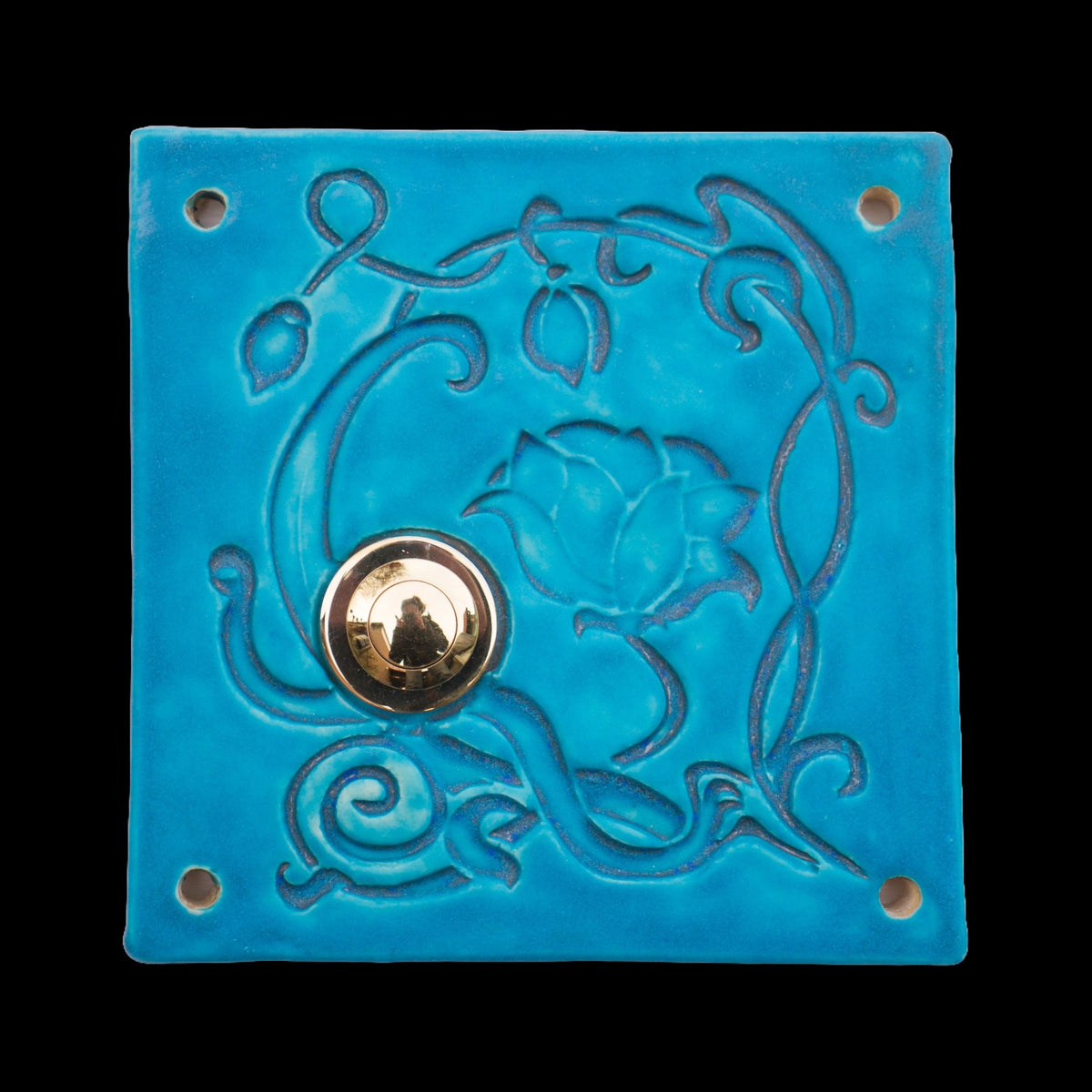 Klingelplatte, Klingelschild aus Keramik, N ca 14x14cm