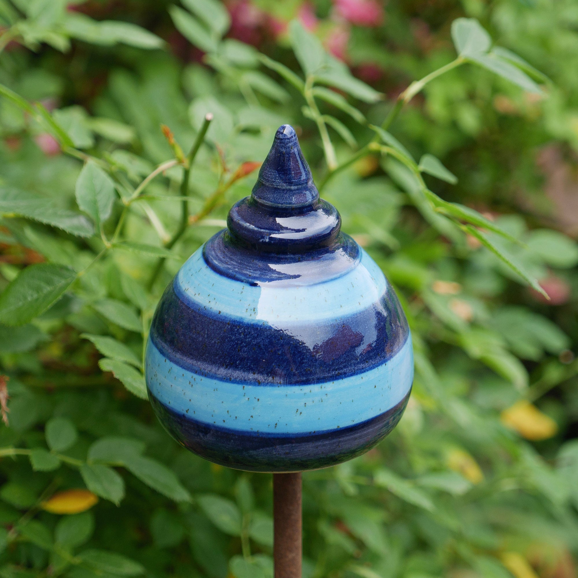 Gartenstecker, Beetstecker, ca 12cm, Öffnung 2-3cm, blau