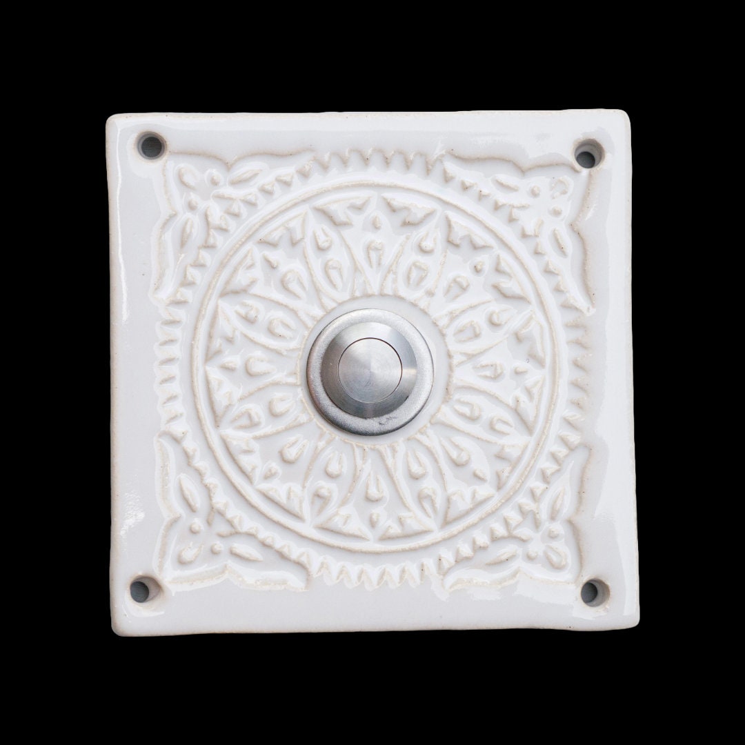 Klingelplatte, Klingelschild aus Keramik D (12x12cm cm -14x14 cm)