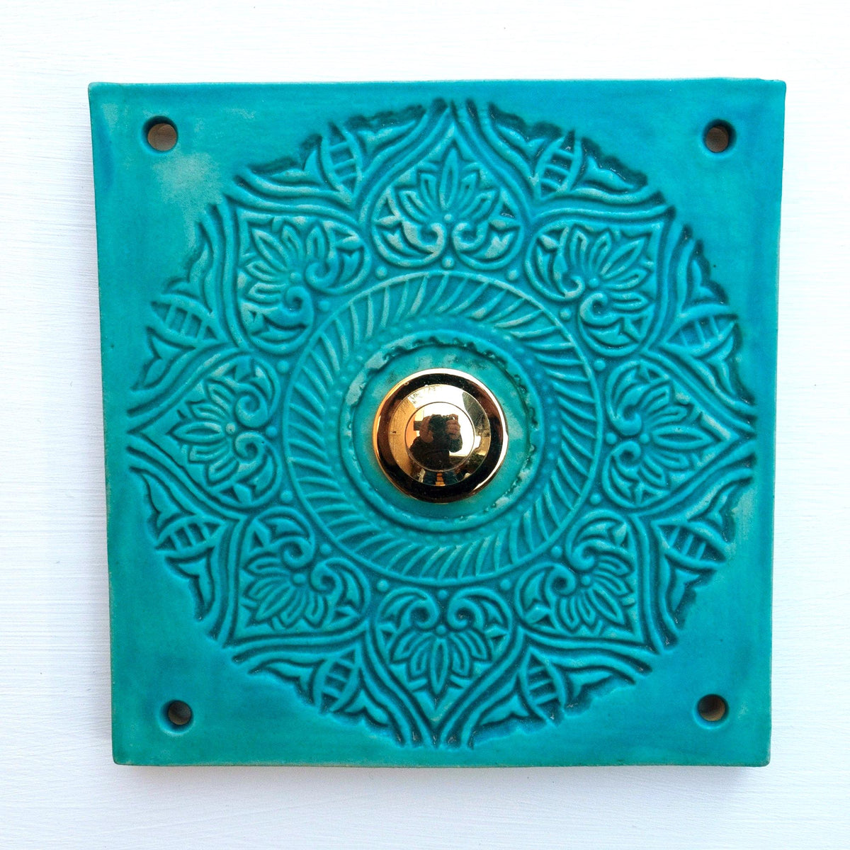 J Klingelplatte, Klingelschild aus Keramik ( H 16 x B 15 , oder H 21 x B 15 cm)