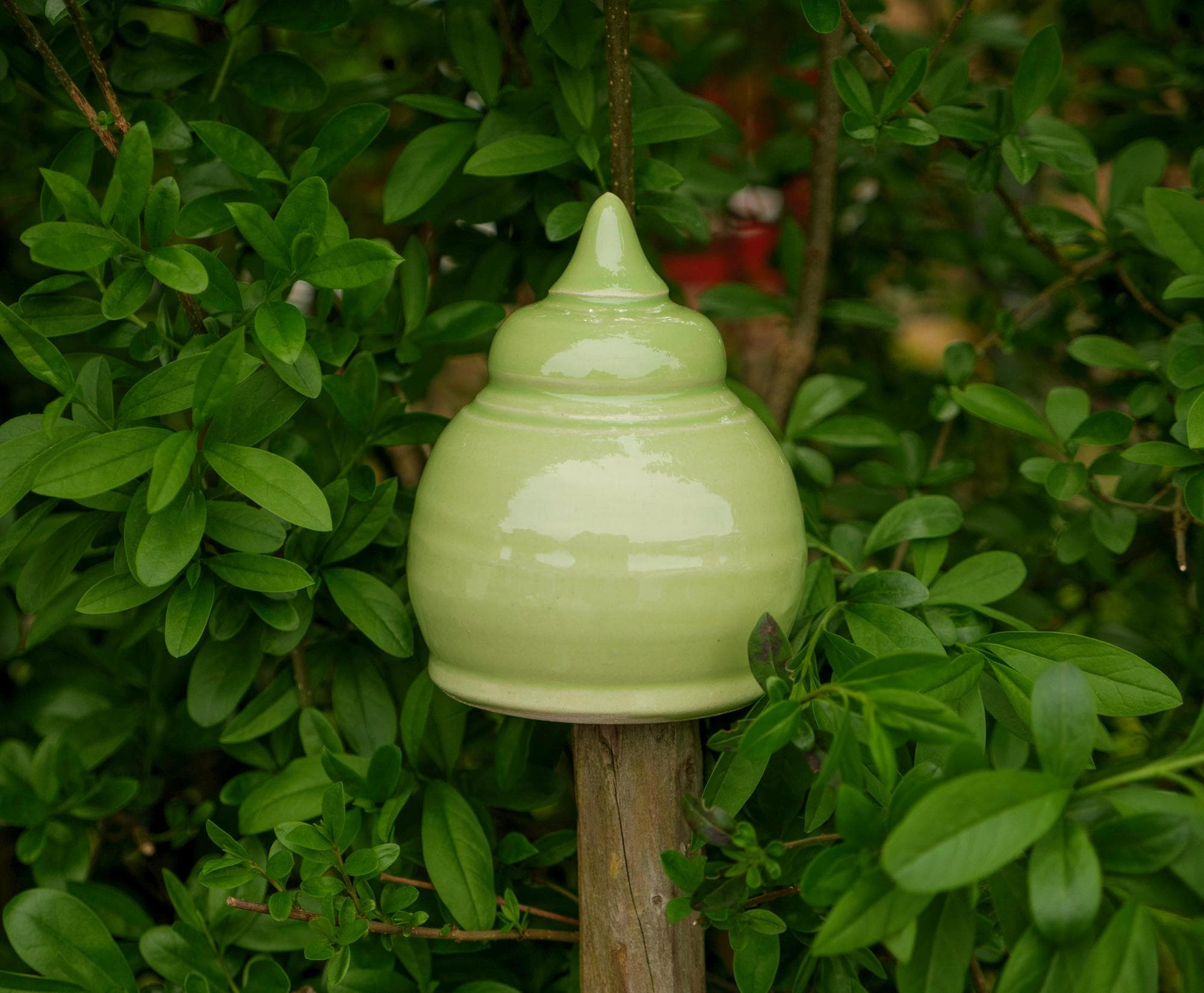 Beetstecker, Pfostenhocker h ca 12cm , Öffnung unten 5-6 cm, Grün