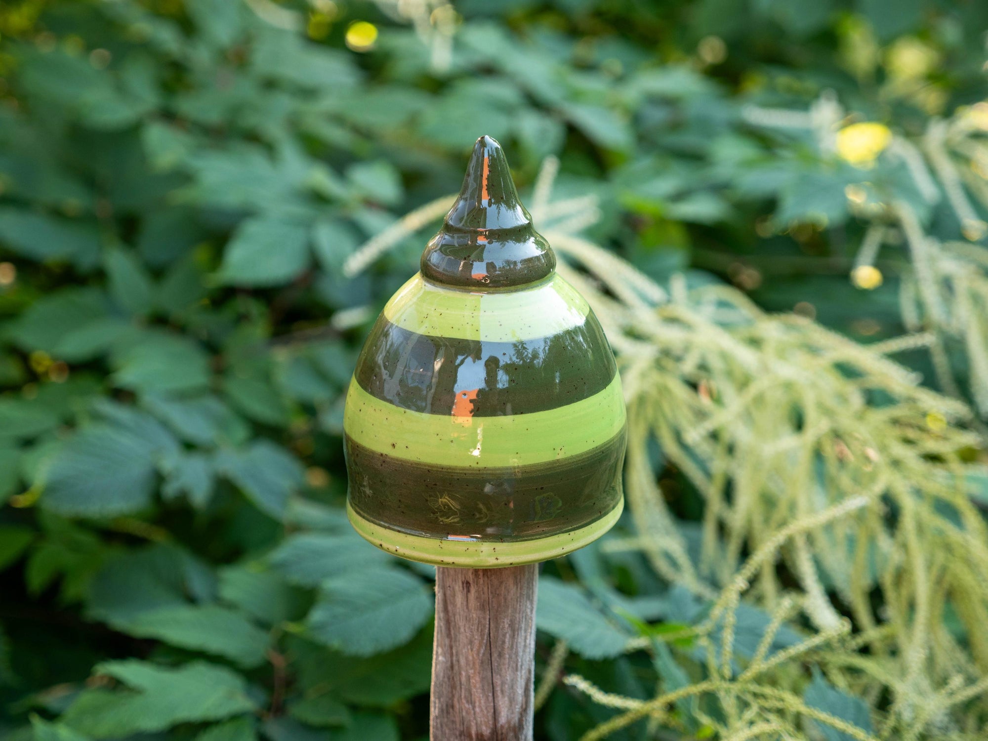 Beetstecker, Pfostenhocker h ca 12cm , Öffnung unten 2-3 cm, Grün