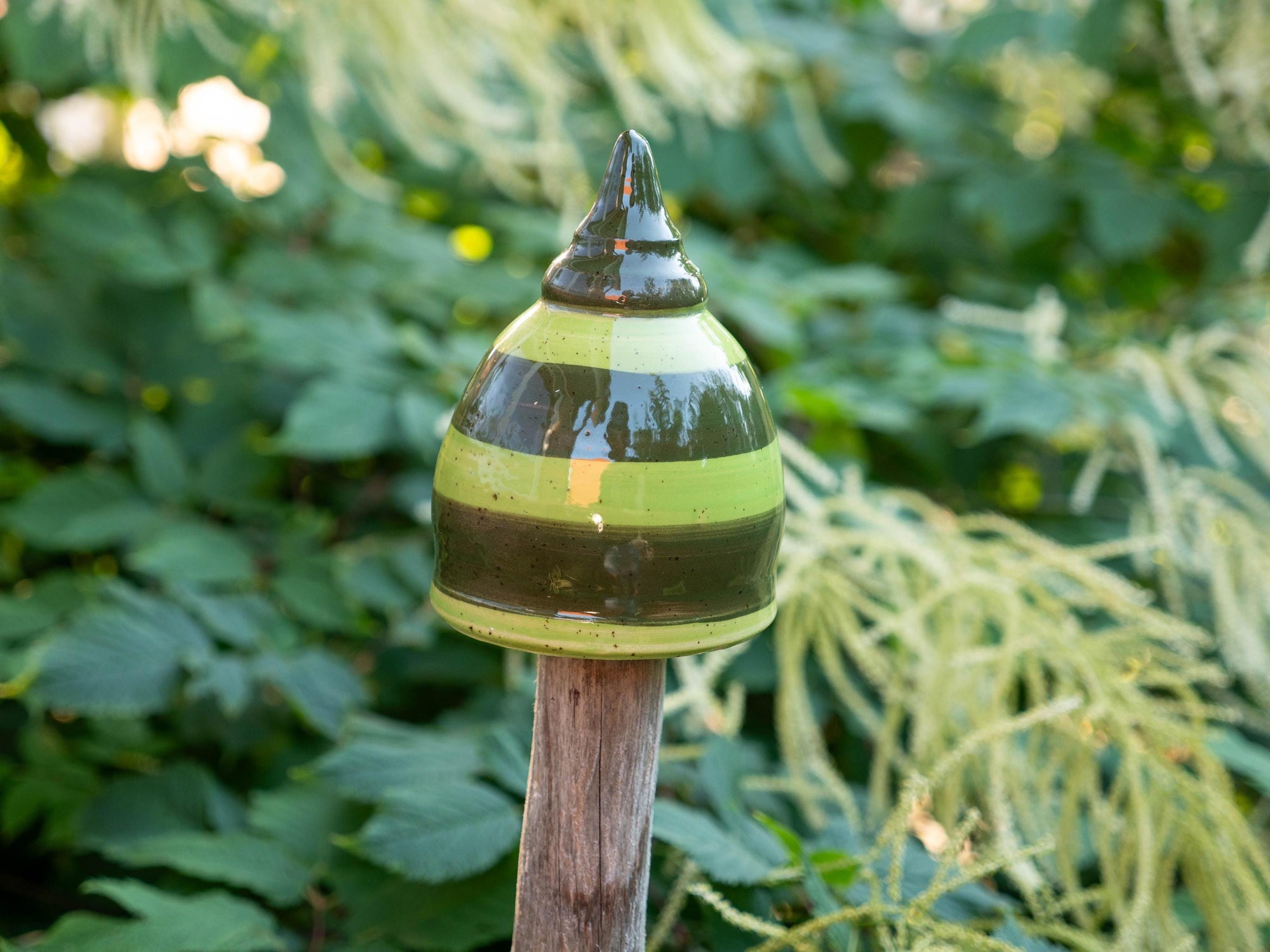Beetstecker, Pfostenhocker h ca 12cm , Öffnung unten 2-3 cm, Grün