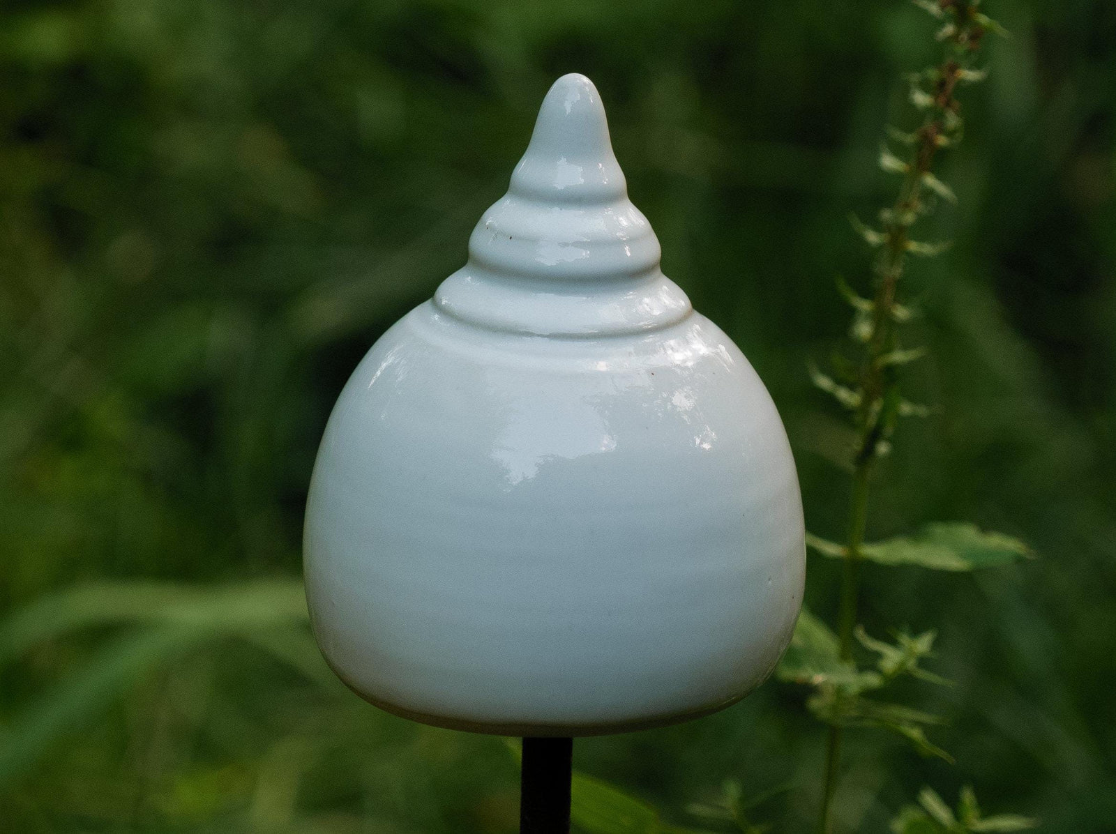 Gartenstecker, Beetstecker, Gartenspitze weiß (ca 12 cm hoch, breite Öffnung 2-3cm )