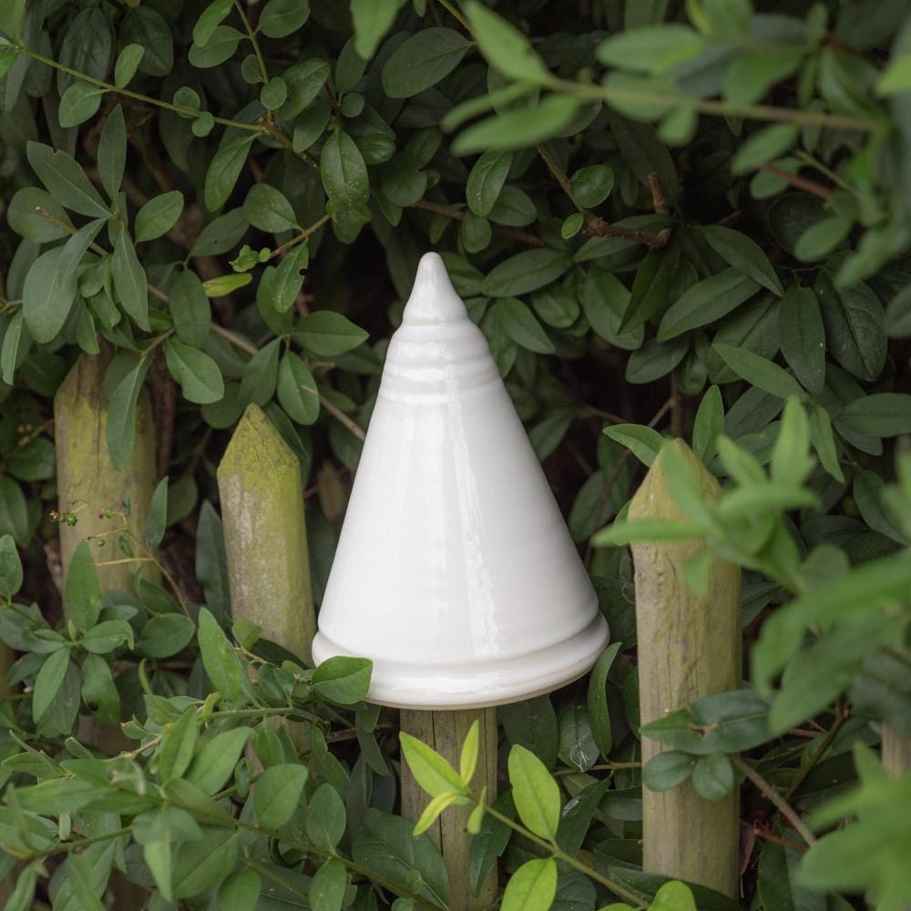 Gartenstecker, Beetstecker, Gartenspitze klein (ca 12 cm hoch ) weiß