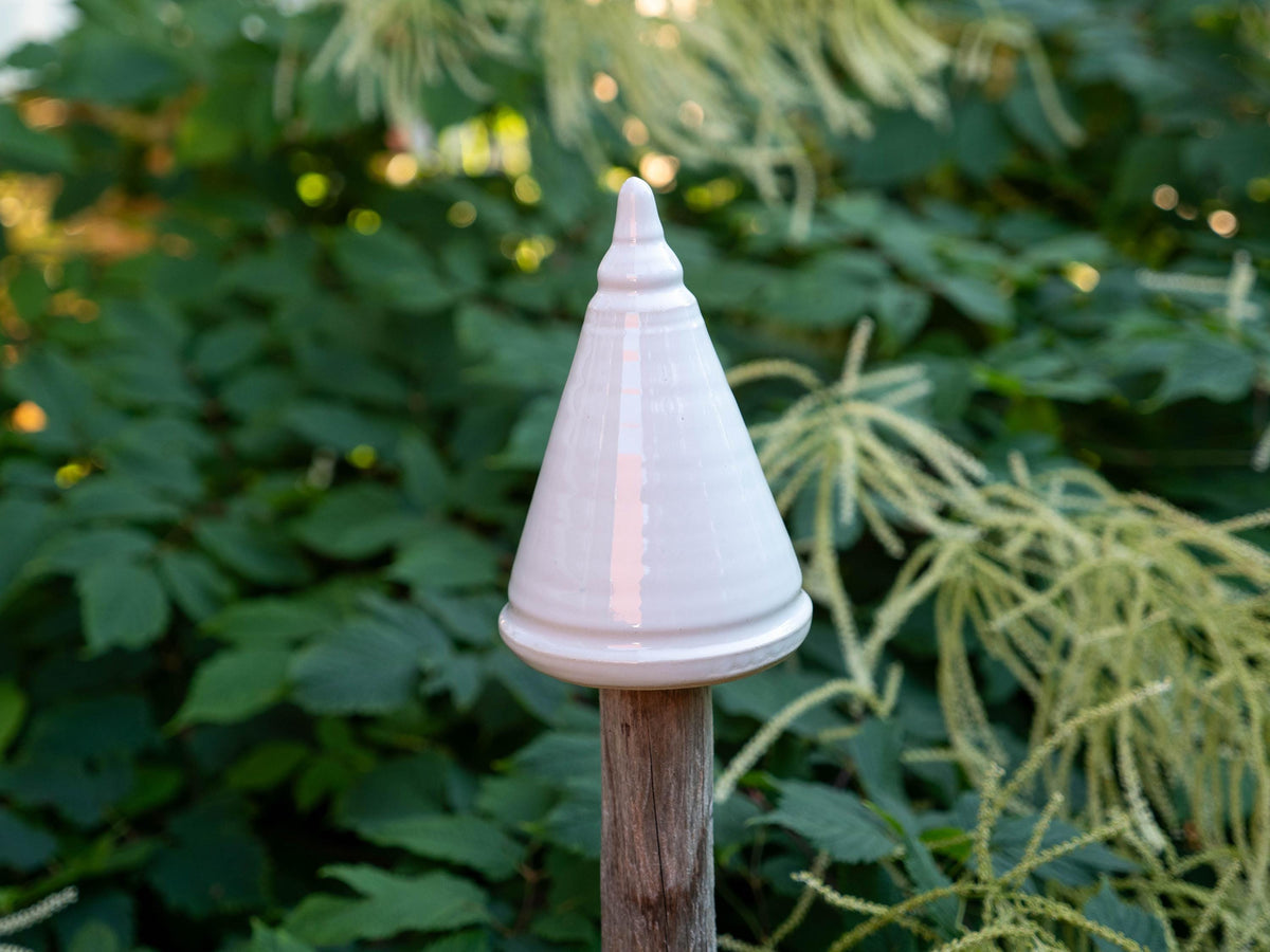 Gartenstecker, Beetstecker, Gartenspitze klein (ca 12 cm hoch ) weiß