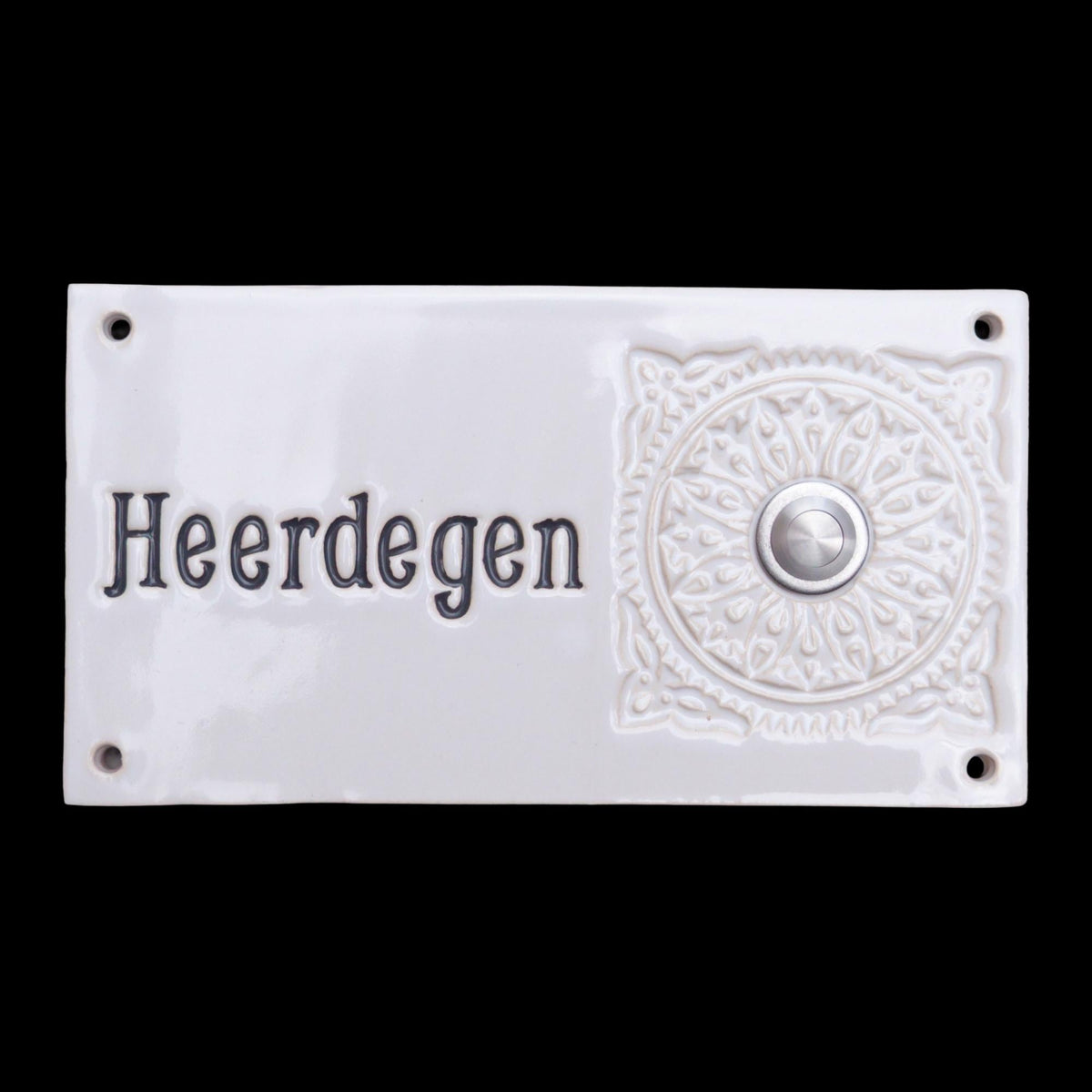 Handgefertigtes Keramik-Türschild – Namensschild (ca. 21×14 cm)